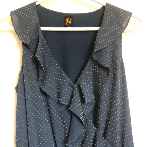 Anthropologie Women's Blue Ruffled Dress - Picture 3 of 6